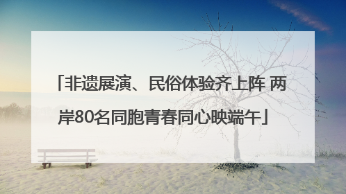 非遗展演、民俗体验齐上阵 两岸80名同胞青春同心映端午