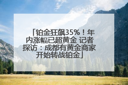 铂金狂飙35%！年内涨幅已超黄金 记者探访：成都有黄金商家开始转战铂金