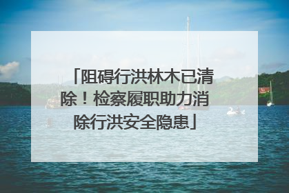 阻碍行洪林木已清除！检察履职助力消除行洪安全隐患