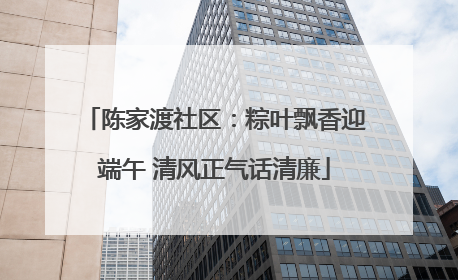 陈家渡社区：粽叶飘香迎端午 清风正气话清廉