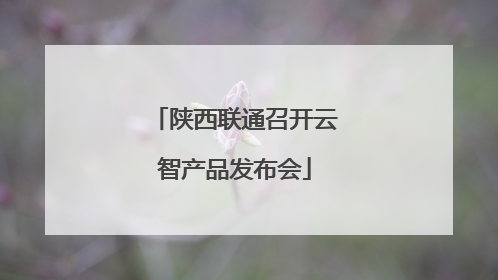 陕西联通召开云智产品发布会