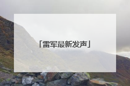 雷军最新发声
