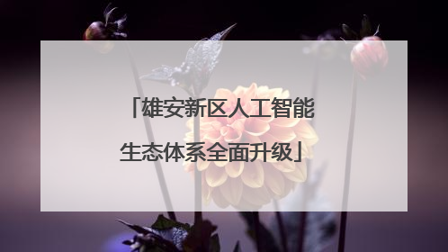 雄安新区人工智能生态体系全面升级