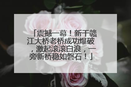 震撼一幕！新干赣江大桥老桥成功爆破，激起滚滚白浪，一旁新桥稳如磐石！