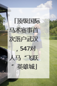 顶级国际马术赛事首次落户武汉，547对人马“飞跃”英雄城