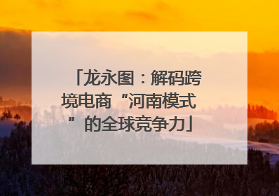 龙永图：解码跨境电商“河南模式”的全球竞争力