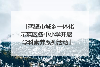 鹤壁市城乡一体化示范区各中小学开展学科素养系列活动