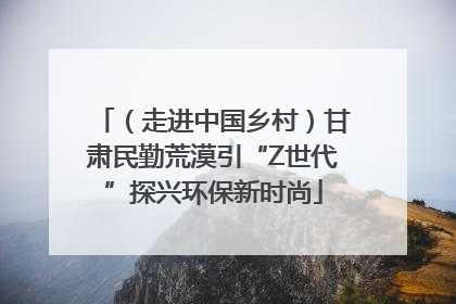 （走进中国乡村）甘肃民勤荒漠引“Z世代”探兴环保新时尚