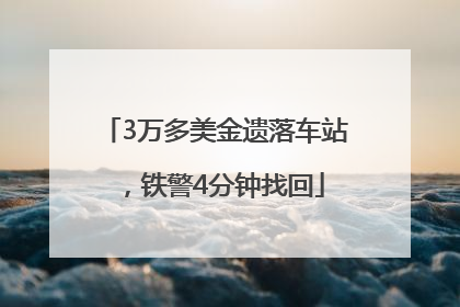 3万多美金遗落车站，铁警4分钟找回