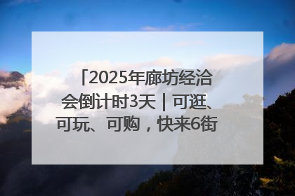 2025年廊坊经洽会倒计时3天｜可逛、可玩、可购，快来6街16巷逛市集