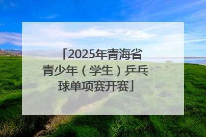 2025年青海省青少年（学生）乒乓球单项赛开赛