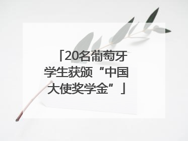 20名葡萄牙学生获颁“中国大使奖学金”