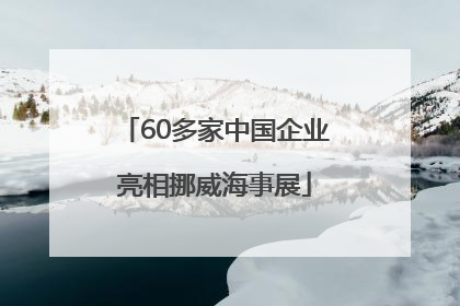60多家中国企业亮相挪威海事展