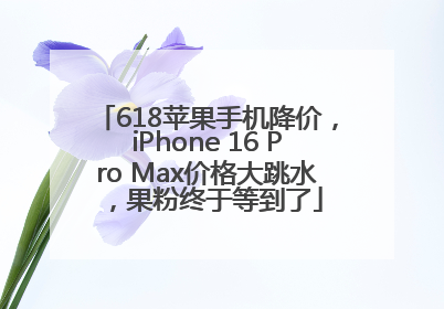 618苹果手机降价，iPhone 16 Pro Max价格大跳水，果粉终于等到了