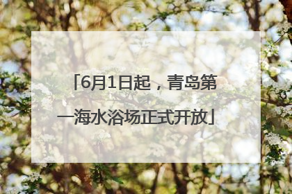 6月1日起，青岛第一海水浴场正式开放